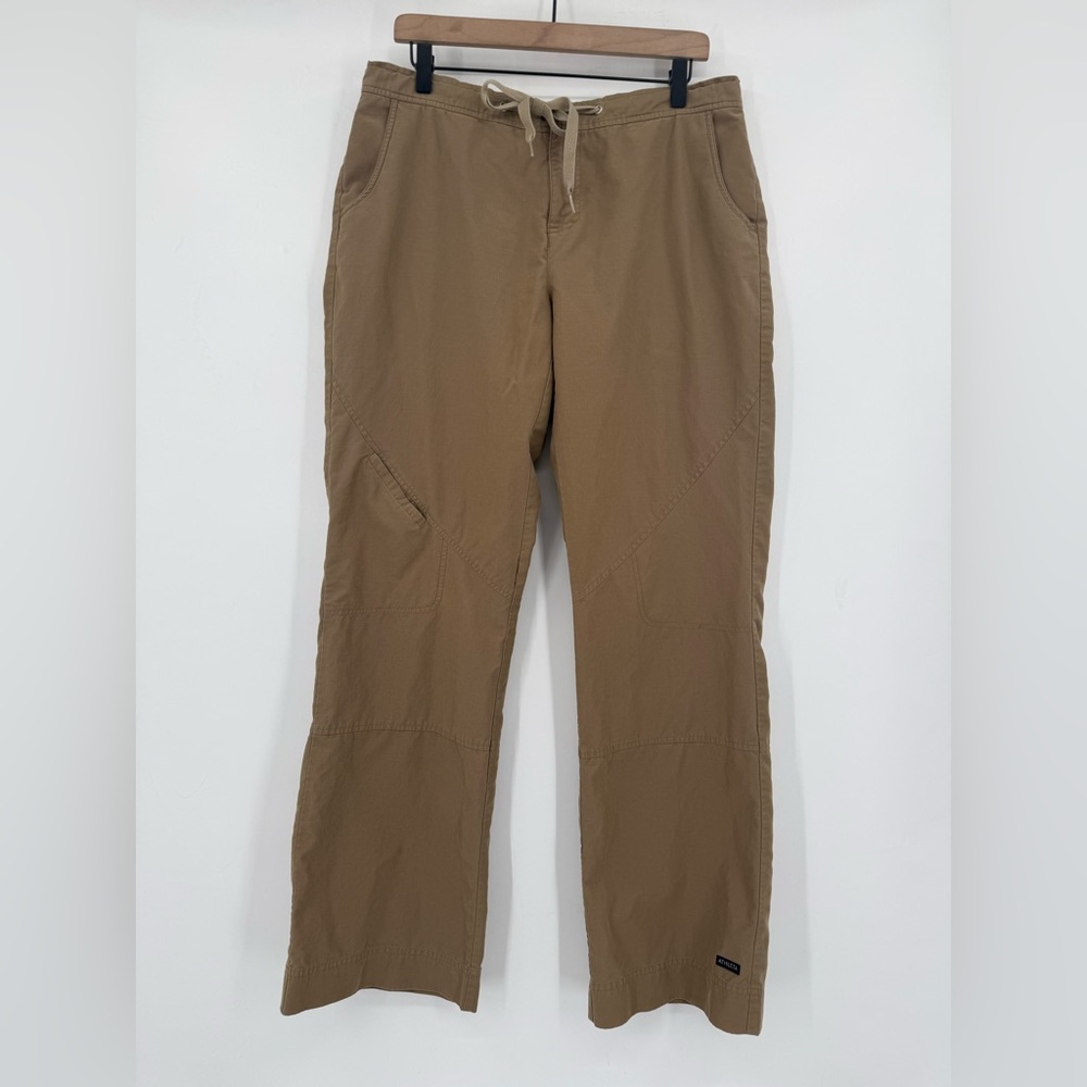 Athleta Drawstring Tan Nylon Cotton Hiking Pants